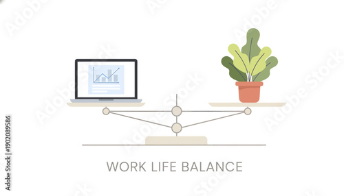 Finding the perfect equilibrium an illustrative concept showcasing the critical balance between professional endeavors and personal well-being for a fulfilling lifestyle
