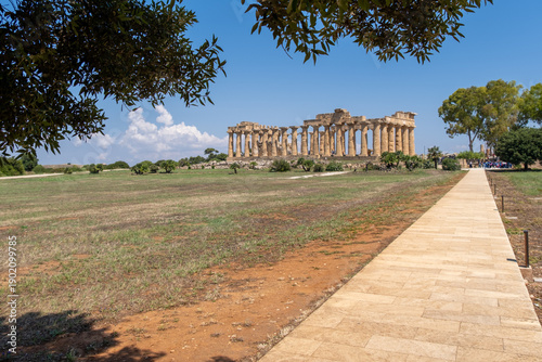Temple of Hera (Temple E) in the Archaeological Park of Selinunte. Catelvetrano, Trapani, Sicily, Italy, Europe.
