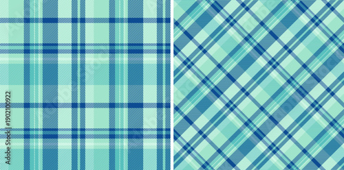 Tartan check background of fabric textile seamless with a pattern vector texture plaid. Set in novelty colors of clothing style trends.
