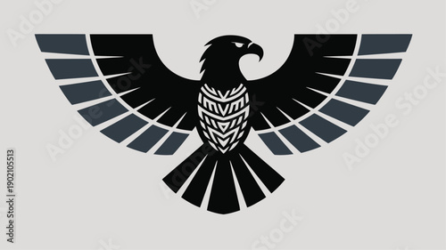 Majestic eagle in flight with spread wings and sharp gaze