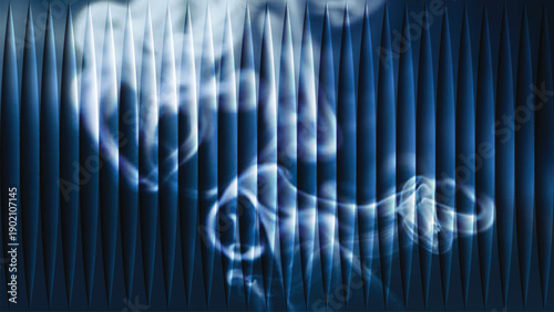 Abstract blue wave background with blurred lines and water texture pattern