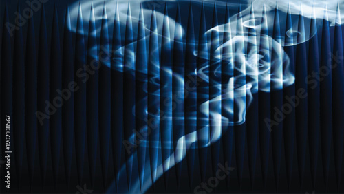 X-ray hand technology digital blue futuristic illustration background