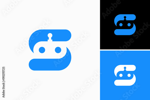 S Robot Vector Logo Premium 