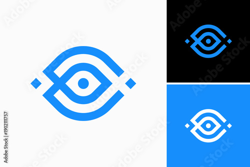 Letter E Eye Vector Logo Premium 