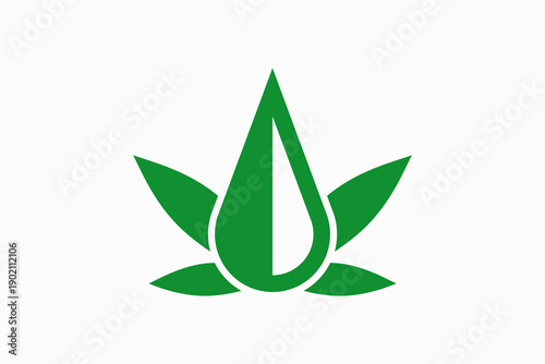 CBD Oil Vector Logo Premium 