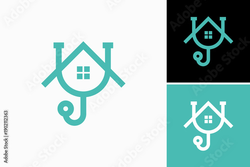 Home Stethoscope Vector Logo Premium 