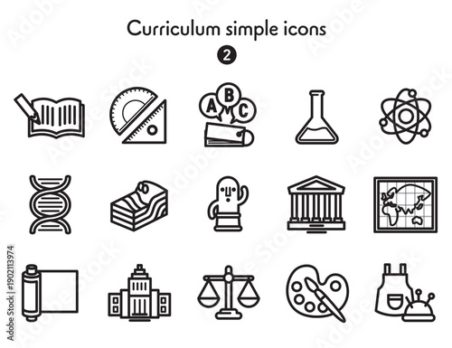 シンプルアイコン集 教科・授業2