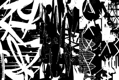 Background graffiti black pattern abstact.