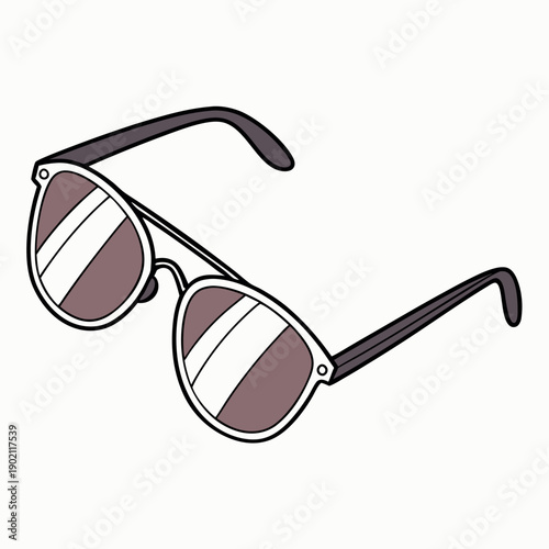 Summer sunglass with white background.