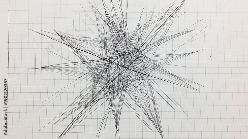 Fototapeta premium Symmetry operations diagram a crystal lattice on grid paper
