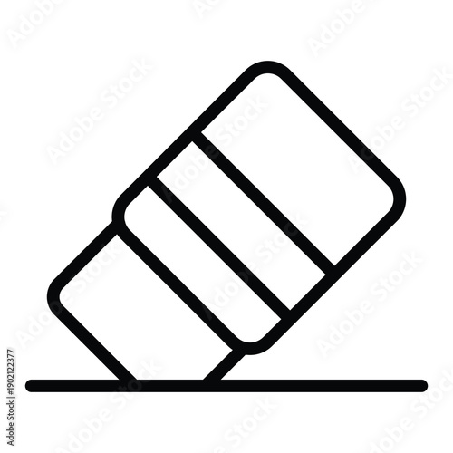 Eraser Vector Icon, User Interface Related Line Style Vector Icon.