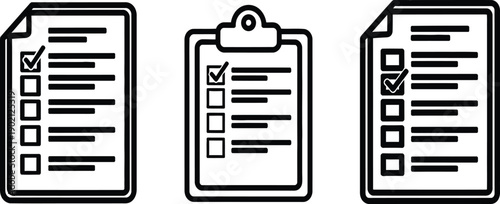 Checklist icons for tasks, to-do lists, and project management