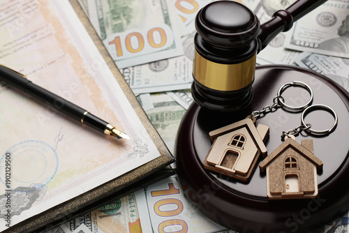 Obraz na plátne Real Estate Law, Foreclosure, and Property Auction Concept