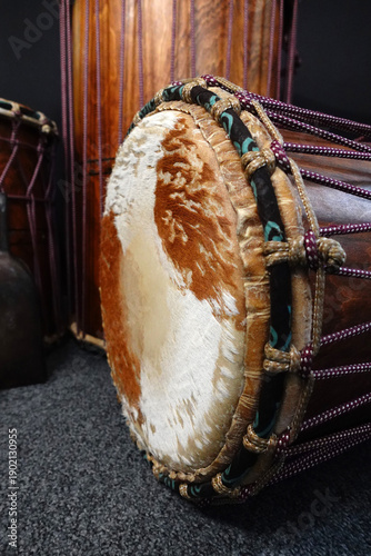 Traditional African Djembe and Dundun Drums in Studio Lighting