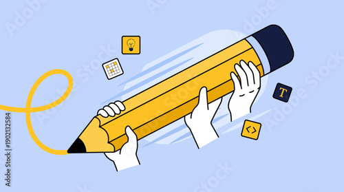 Illustration of diverse hands with megaphones emerging from holes, symbolizing amplified voices, open dialogue, and public communication.