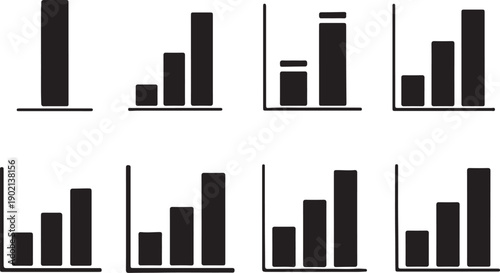A collection of various bar charts with different data representations.