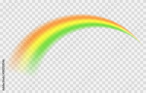 Vector rainbow for St. Patrick’s Day. Rainbow PNG. Rainbow with orange, yellow, and green colors.