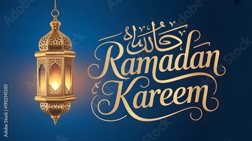 Ramadan Kareem photography, Lantern with crescent moon shape on the beach with sunset sky, 2026 Eid Mubarak greeting background