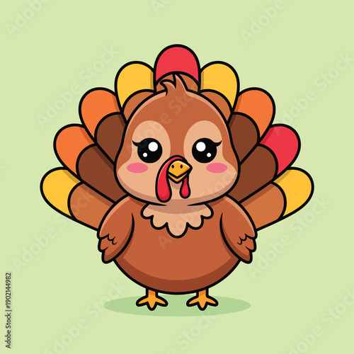 Cartoon Turkey Character