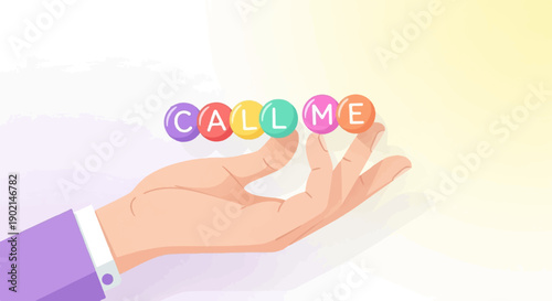 Hand balancing colorful lettered beads spelling out "CALME