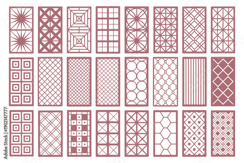Laser Cut Decorative Panels with Traditional Japanese Kumiko Patterns for Interior Wall Art, Privacy Screens, Room Dividers, and Modern Architectural Decorative Accents