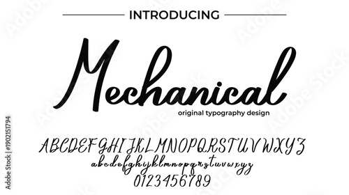 Mechanical - Elegant Script Font for Smooth Handwritten Design and Creative Typography