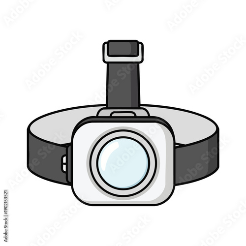 Head Mounted Camera Device Illustration