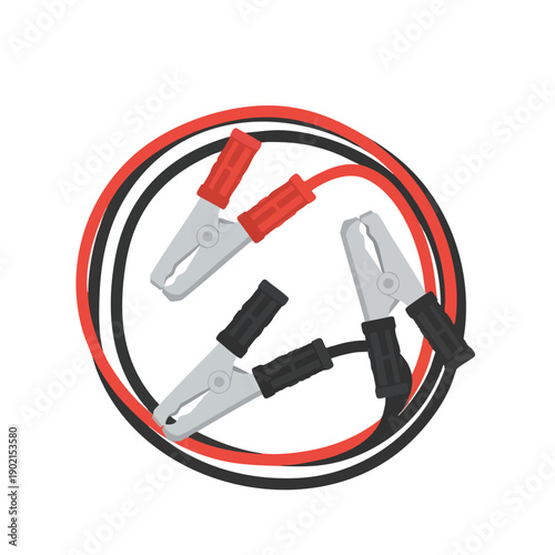 Jumper Cables Isolated on White Background