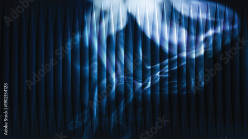 Abstract blue futuristic wave background with light lines and digital texture