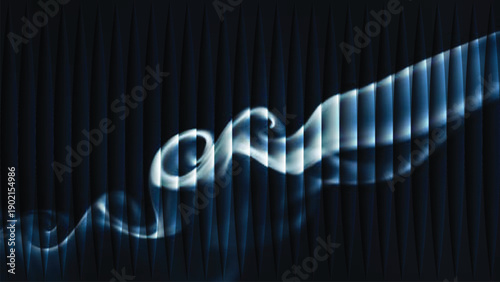 Blue abstract background with particles and glowing digital technology lines