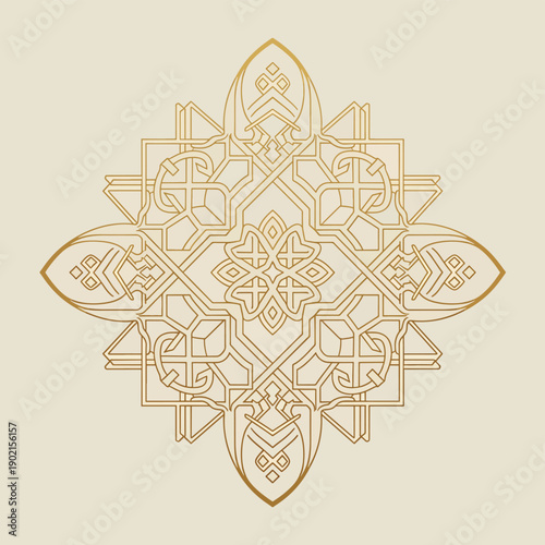 Intricate Golden Mandala Design