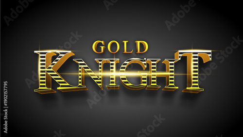 gold knight logo editable vector