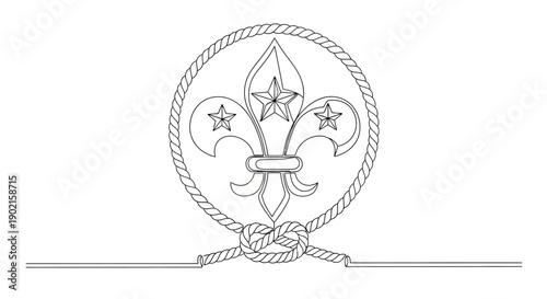 scout emblem, fleur de lis symbol