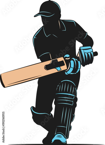 A cricket player in action with a bat