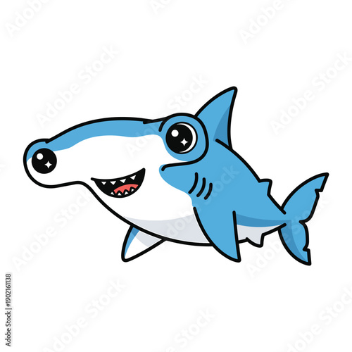Smiling Cartoon Shark
