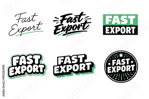 Fast export text designs in various bold styles