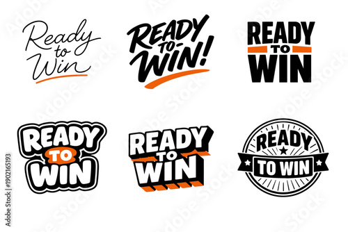 Variety of 'ready to win' motivational designs