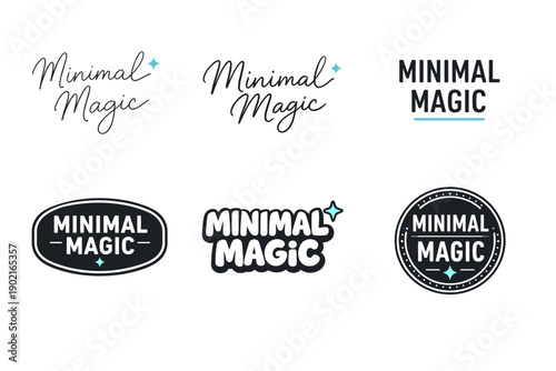 Minimal magic logo variations: creative typography and design styles