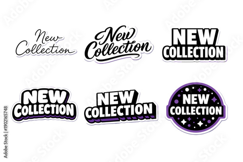 Variety of new collection logo designs in stylish typography