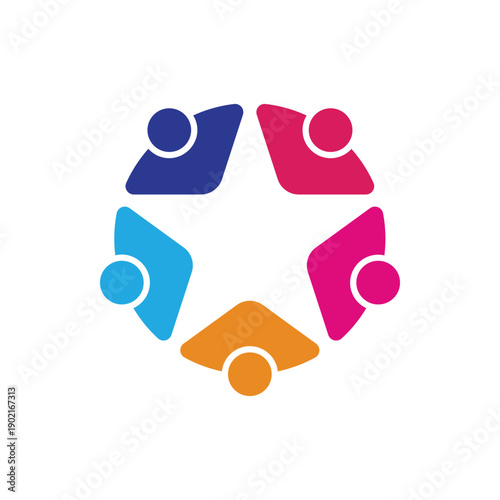 global community logo icon symbol of community , teamwork , family , and business group . Vector illustration
