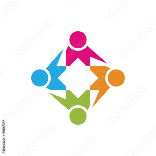 global community logo icon symbol of community , teamwork , family , and business group . Vector illustration