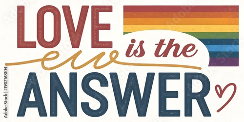 Love Is The Answer – contemporary poster typography, strong contrast font pairing