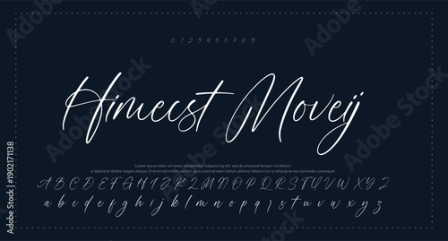 signature Font Calligraphy Logotype Script Brush Font Type Font lettering handwritten 