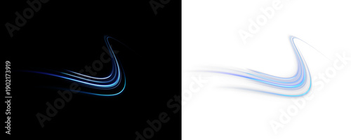 Φωτογραφία Abstract blue ring line visualizes rapid data transfer through glowing neon waves