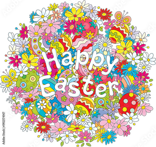 Easter greeting card with c...