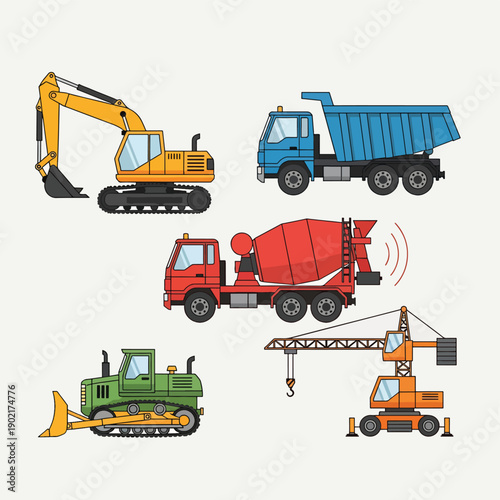 Construction Vehicles Set