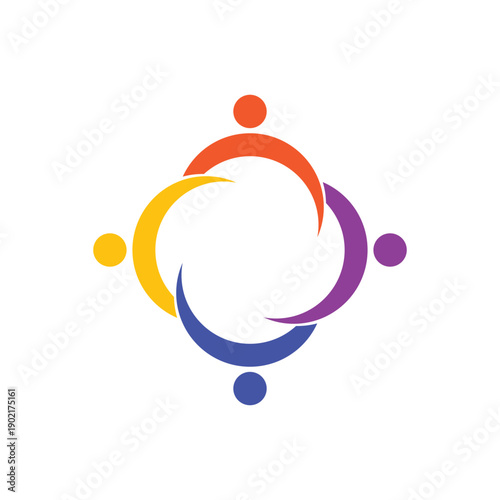 global community logo icon symbol of community , teamwork , family , and business group . Vector illustration