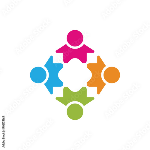 global community logo icon symbol of community , teamwork , family , and business group . Vector illustration