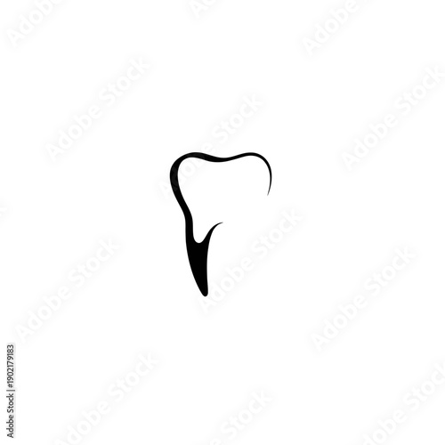 Simple black and white illustration of a human molar tooth.