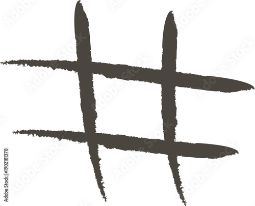 Hashtag Brush Stroke Grid